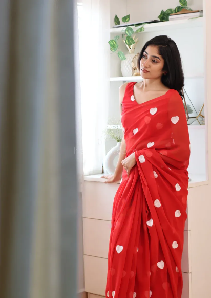 VALENTINE HEART SAREE