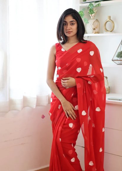 VALENTINE HEART SAREE