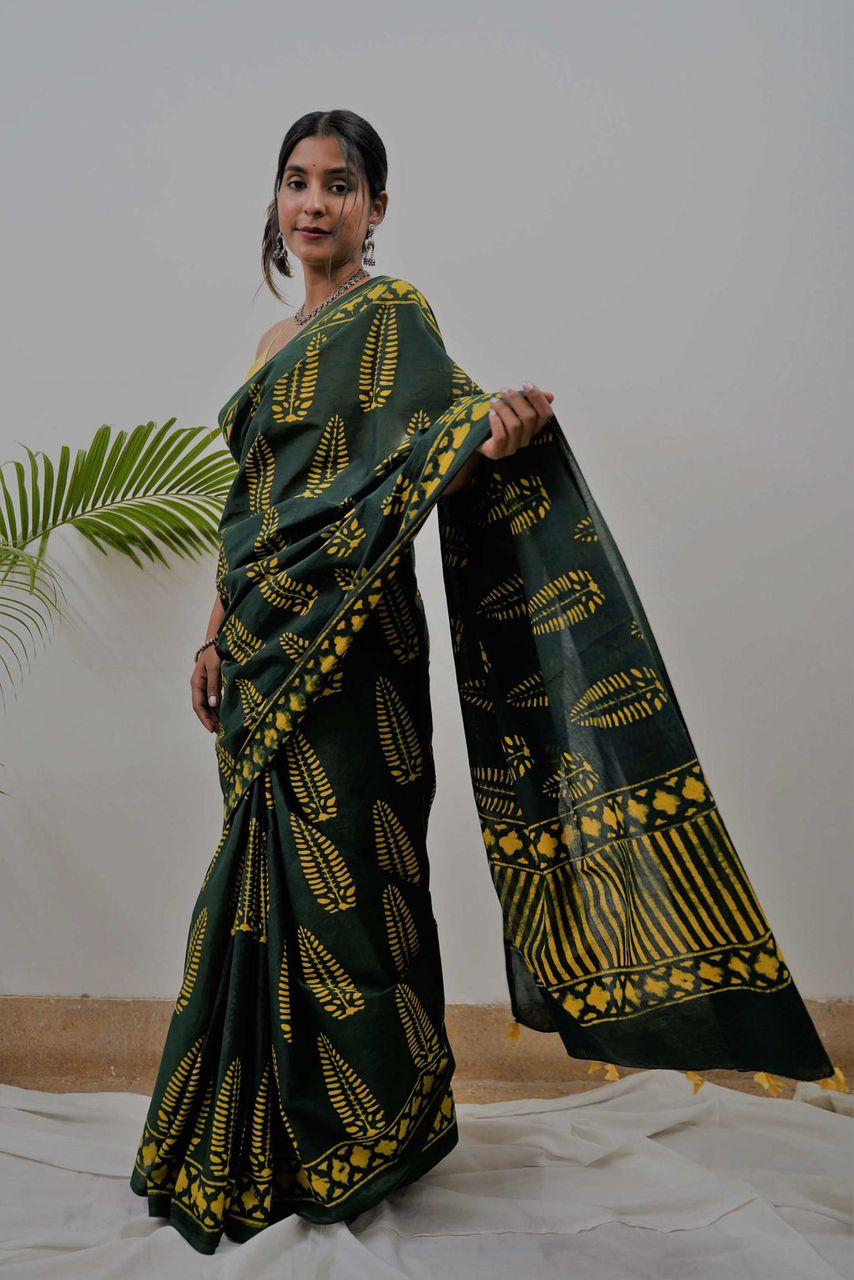 CHANDERI COTTON FANCY DESIGNER SAREES