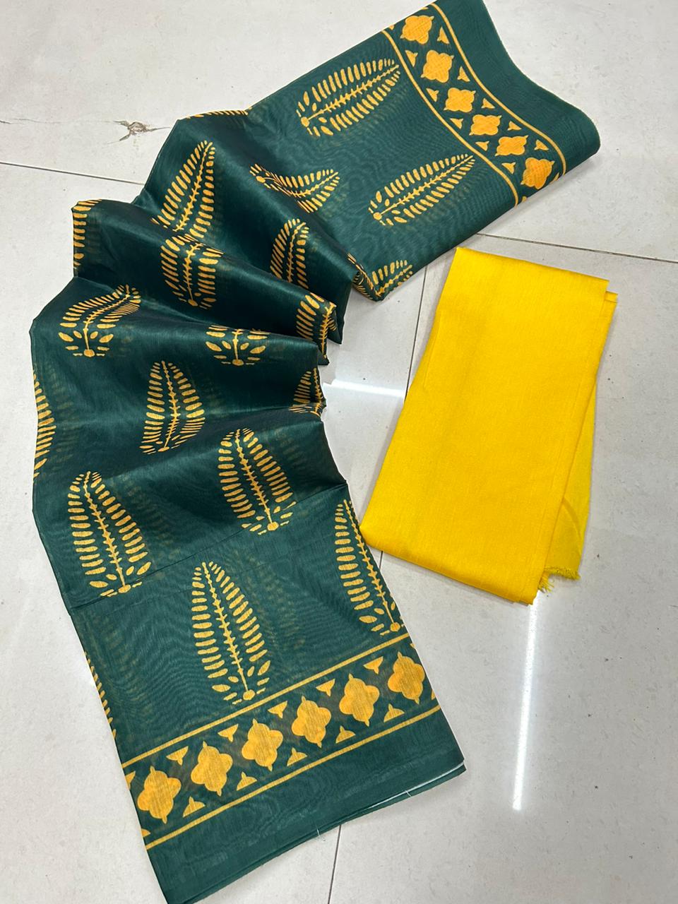 CHANDERI COTTON FANCY DESIGNER SAREES