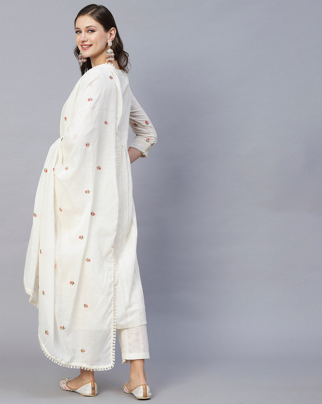 Embroidered Straight Kurta Set