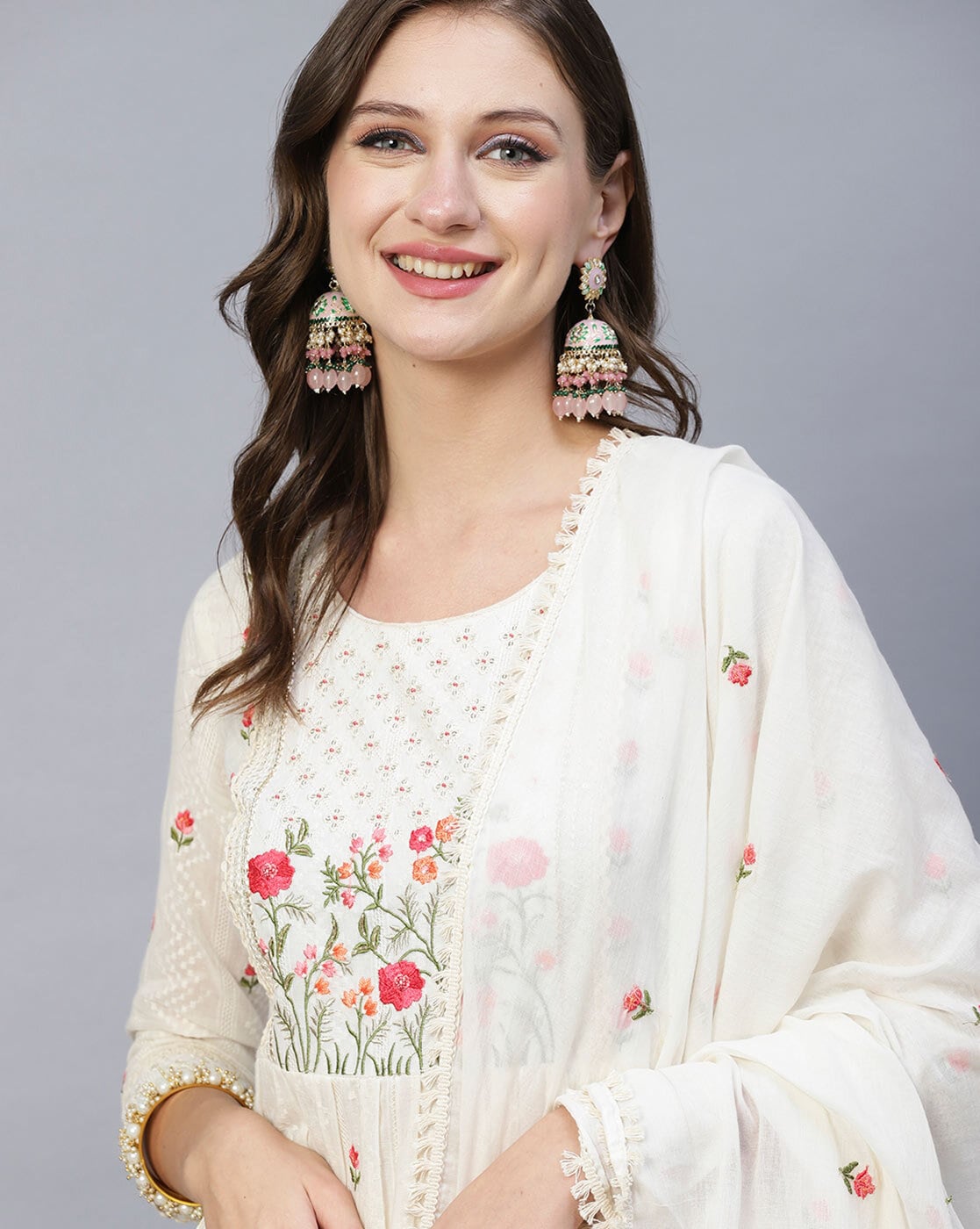 Embroidered Straight Kurta Set